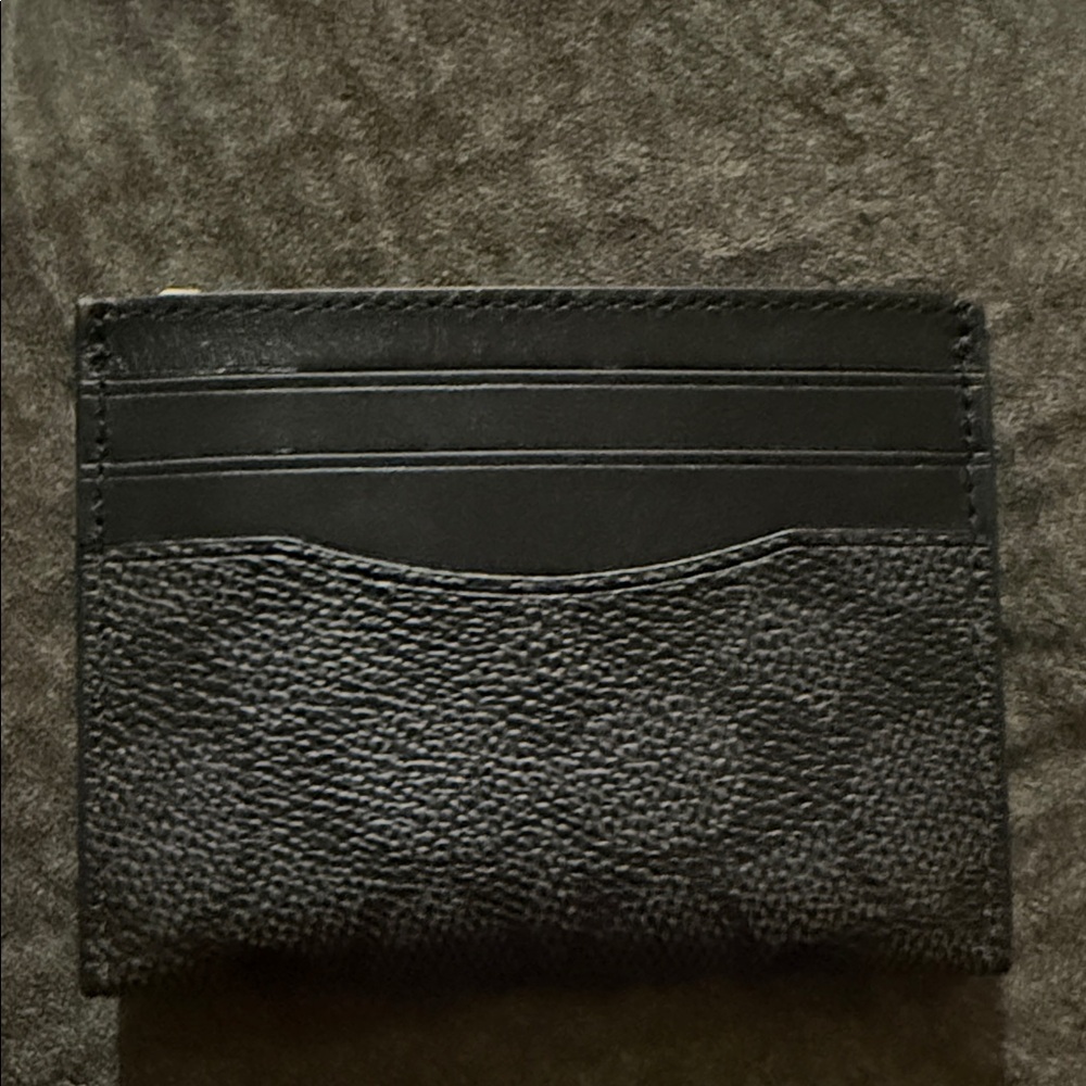Coach Black Leather Card Case - Picture 2 of 2